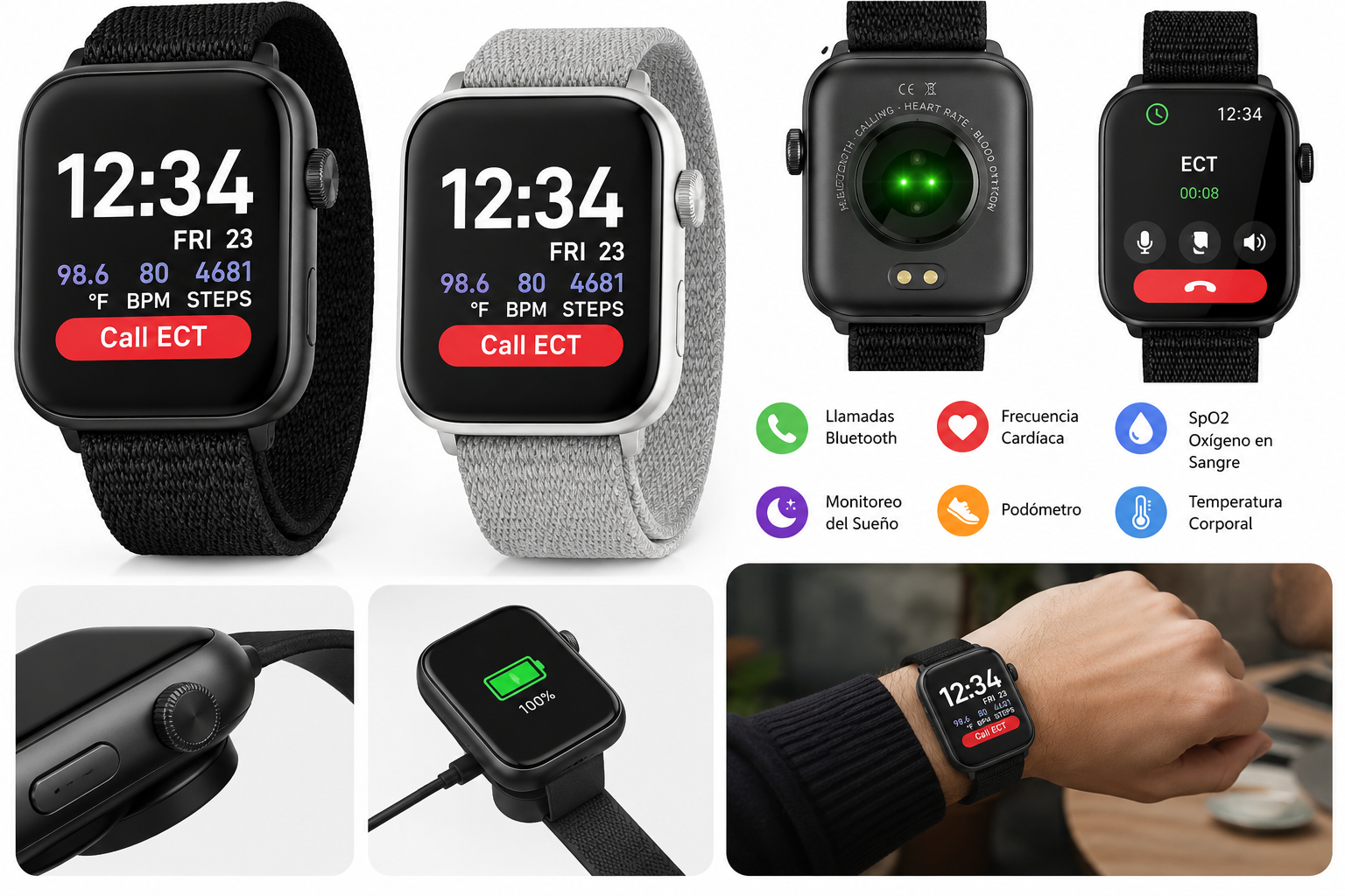 Smartwatch CoCo Watch BT1 Bluetooth Llamadas Pantalla Full Touch Android iPhone