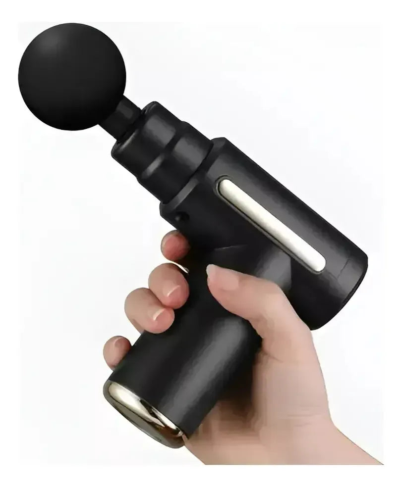 Pistola Masajeadora Muscular 30W Recargable USB-C 4 Cabezales