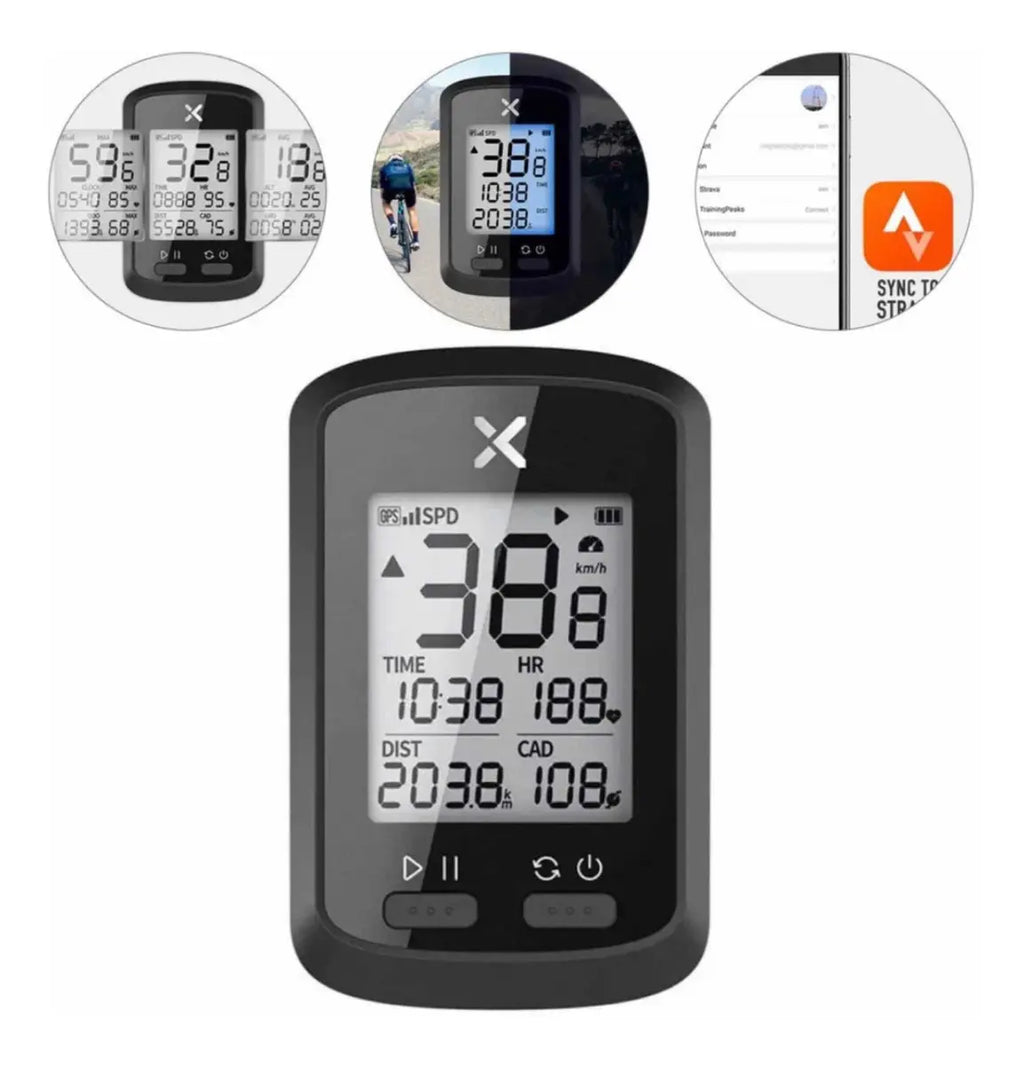 Computadora GPS para Bicicleta Inalámbrica con Pantalla LCD -Velocidad, Distancia, Altitud y Cadencia