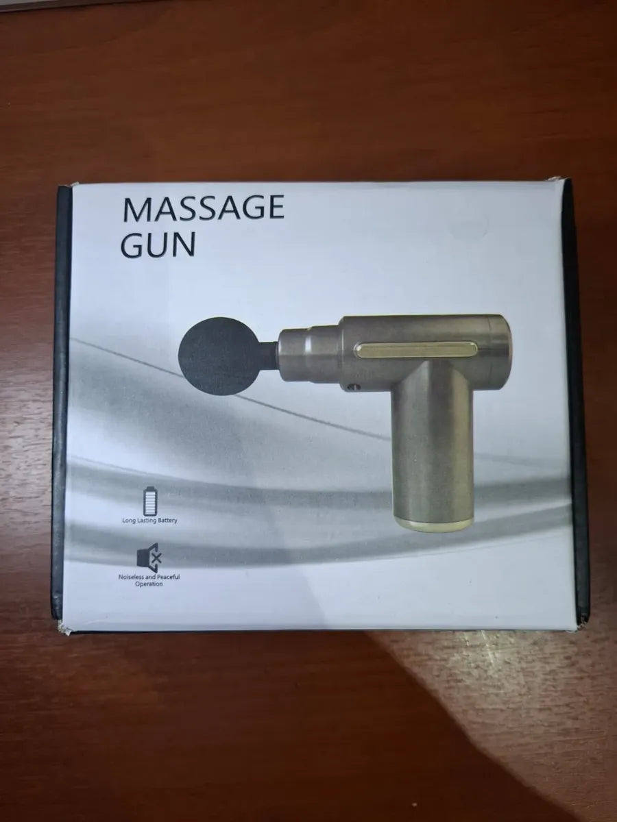Pistola Masajeadora Muscular 30W Recargable USB-C 4 Cabezales