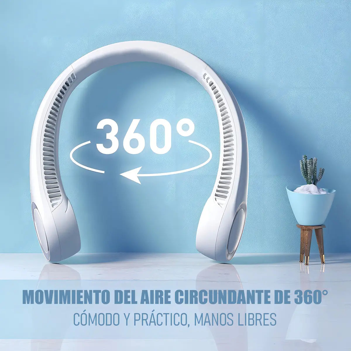 Ventilador De Cuello Aerowave NF-X5 Recargable 3 Velocidades
