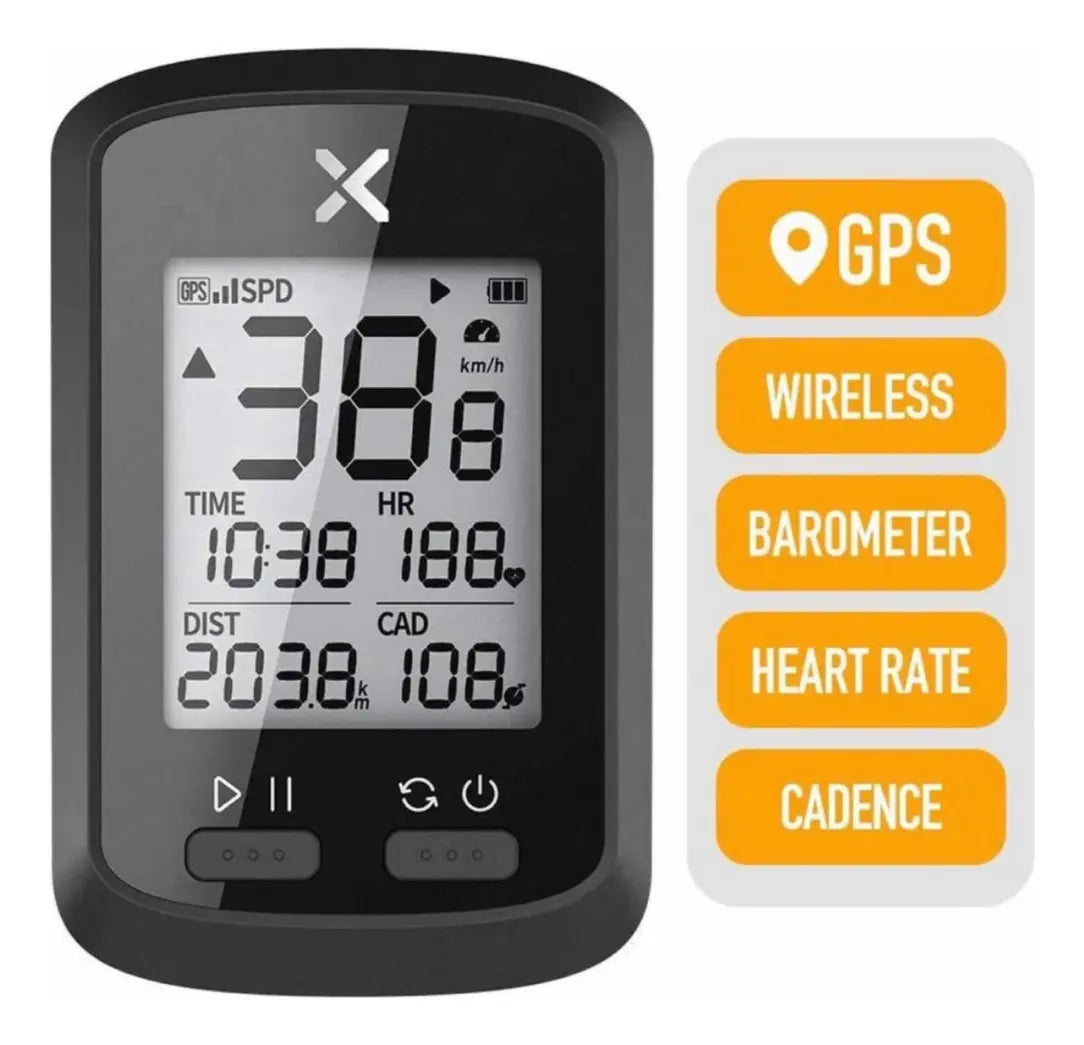 Computadora GPS para Bicicleta Inalámbrica con Pantalla LCD -Velocidad, Distancia, Altitud y Cadencia