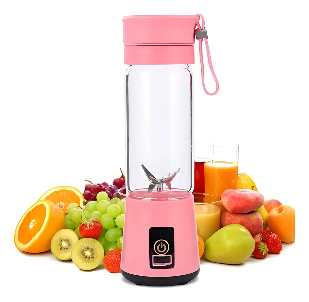 Licuadora Portátil Recargable HM-03 380ml USB Rosa