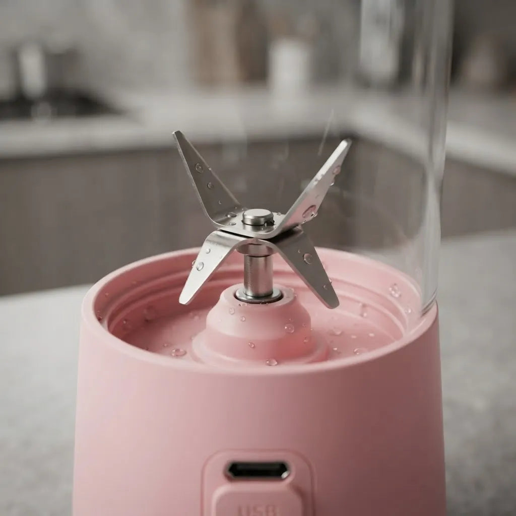 Licuadora Portátil Recargable HM-03 380ml USB Rosa