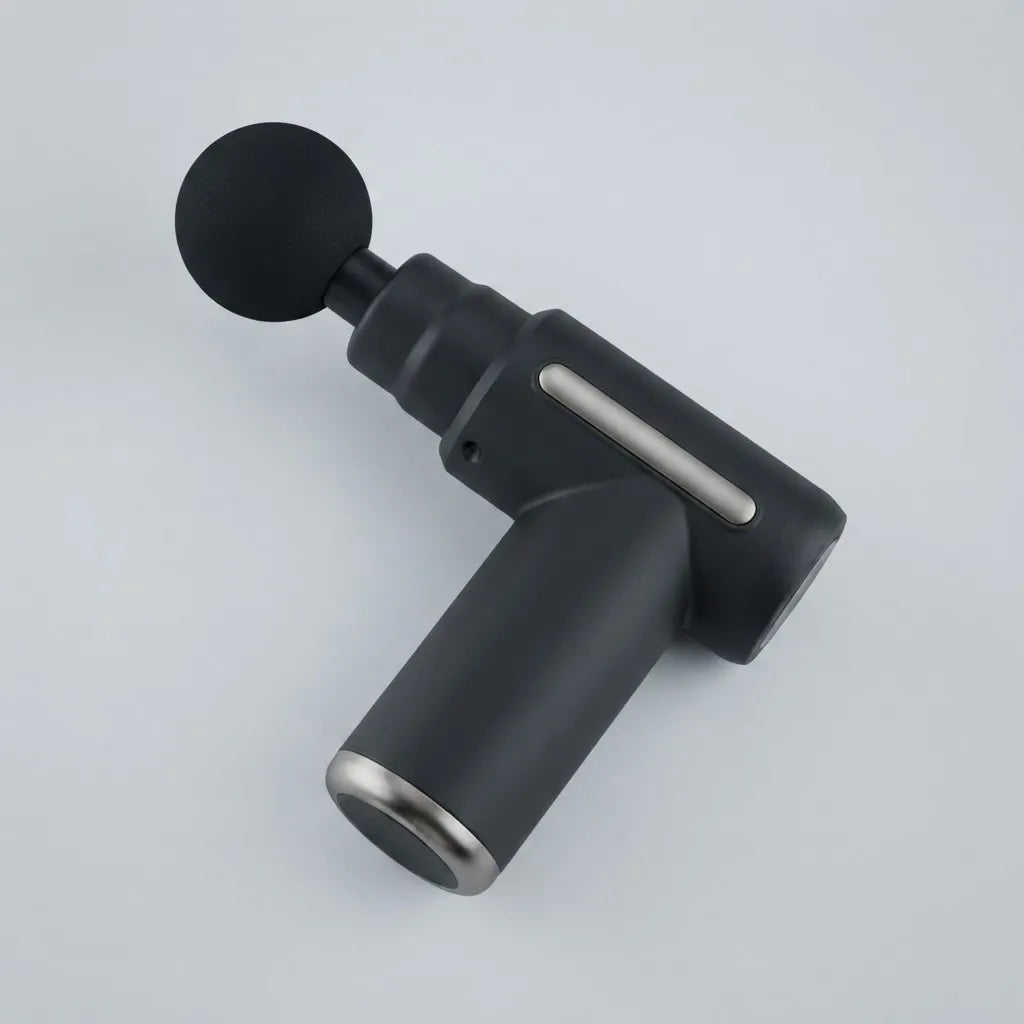 Pistola Masajeadora Muscular 30W Recargable USB-C 4 Cabezales
