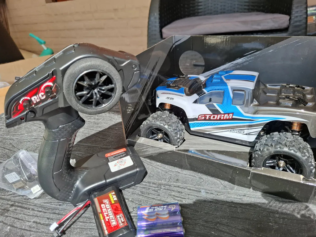 Monster Truck RC 4x4 Kit Completo Radio Control Azul