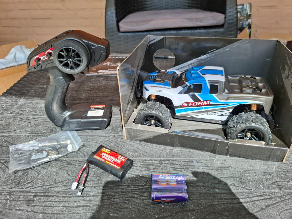 Monster Truck RC 4x4 Kit Completo Radio Control Azul