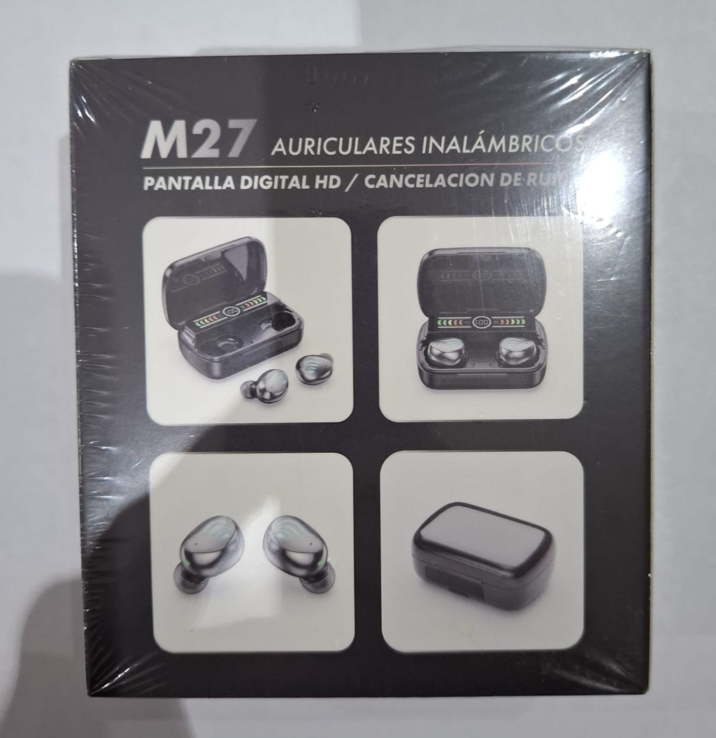 Auriculares Inalámbricos Exxtra Tech M27 Bluetooth Con Pantalla Digital HD y Cancelación de Ruido