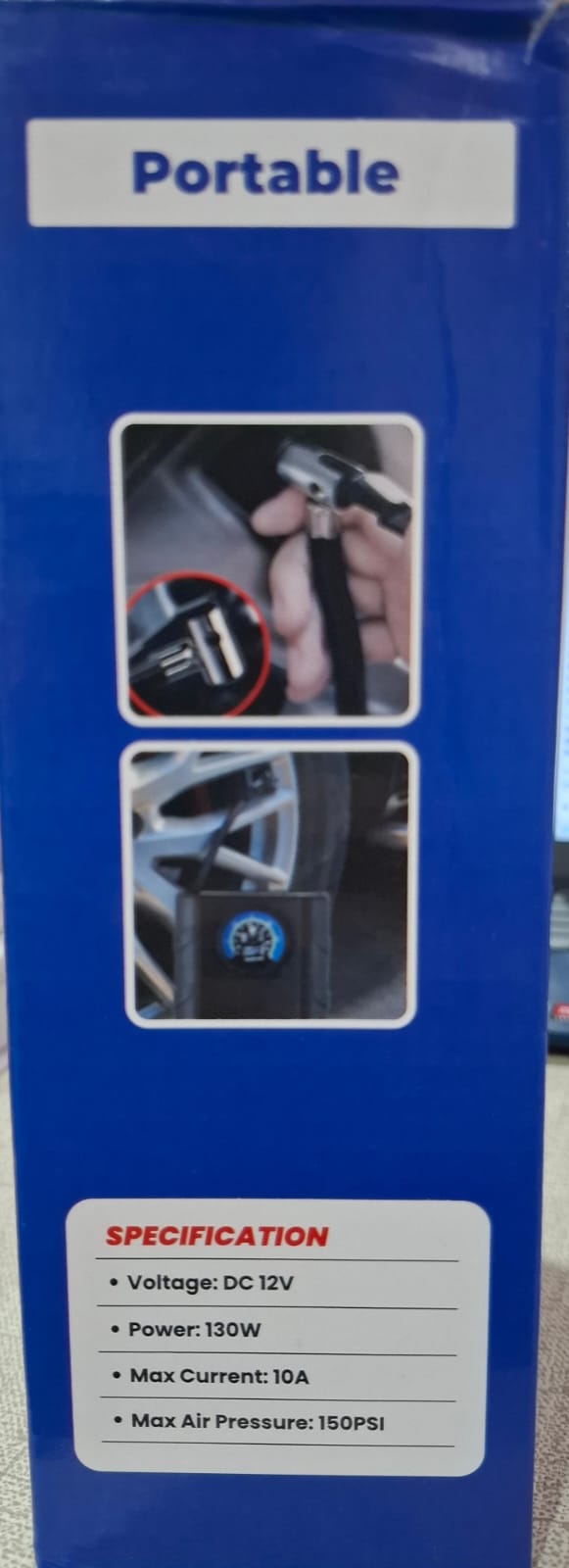 Compresor Inflador De Neumáticos Portátil Auto