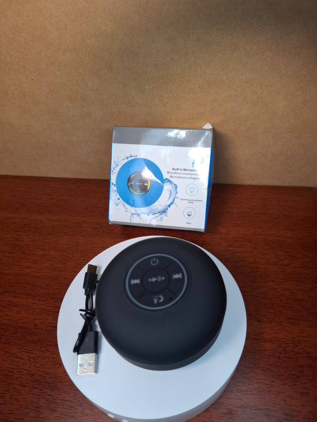 Parlante Bluetooth Resistente al Agua para Ducha Manos Libres IPX
