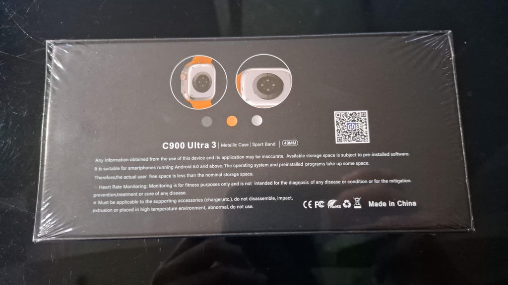 Smartwatch C900 Ultra 3 49mm Pantalla 2.19” – iOS y Android- nuevo sellado