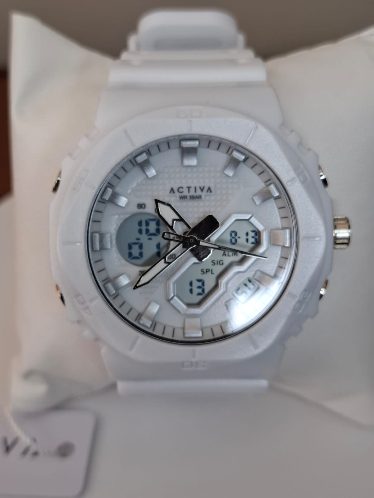 Reloj Activa X Invicta ACW8120-002 Analógico Digital 48mm Blanco - OFERTA!!