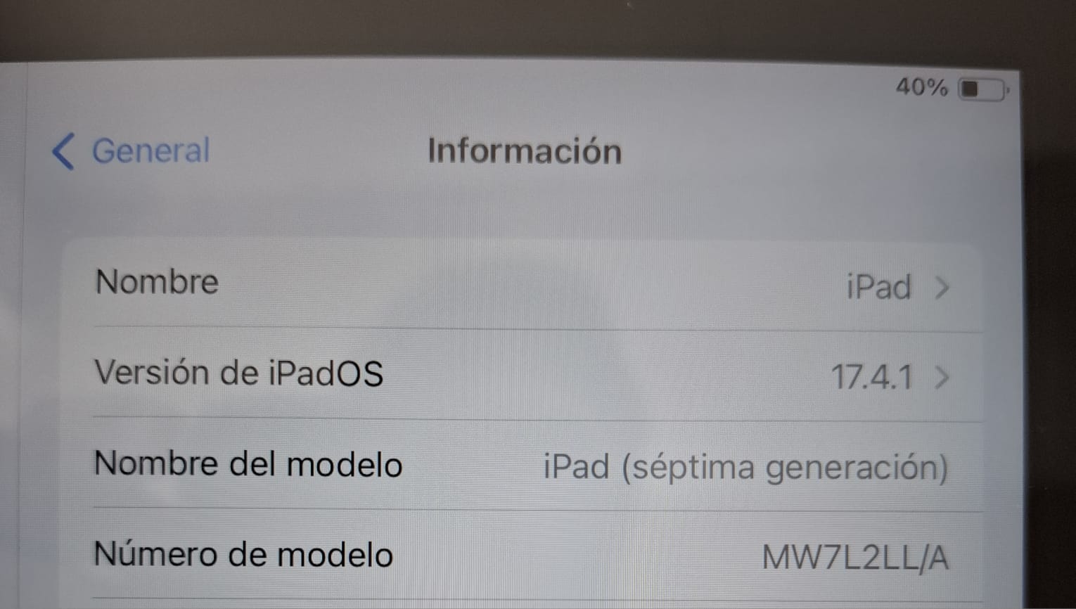 Apple iPad 7ª Generación 32GB WiFi – Space Gray