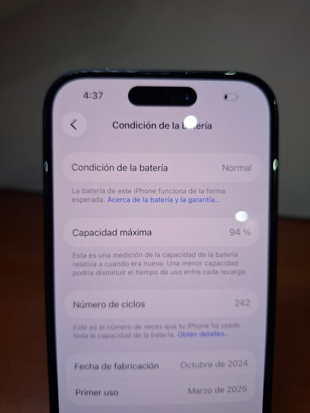 Apple iPhone 15 128 GB Negro – Libre – Batería 94% – Excelente Estado