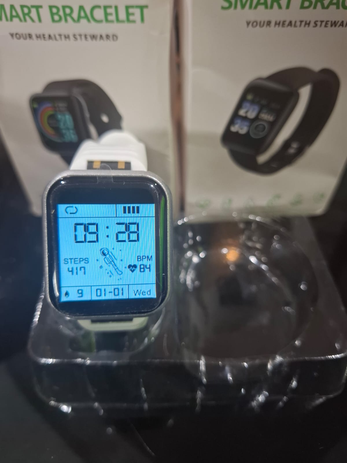 Smartwatch D20 Y68 Reloj Inteligente Bluetooth Fitness Malla Roja Android iPhone