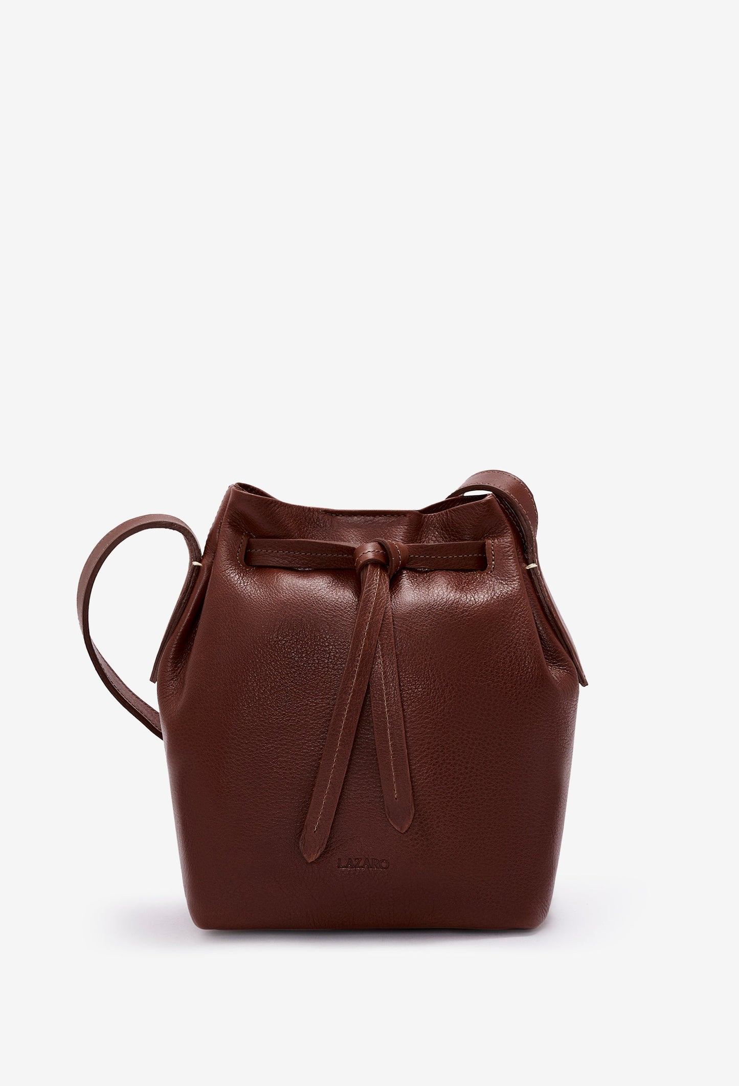 Coya Small Leather Bucket Bag - Brown