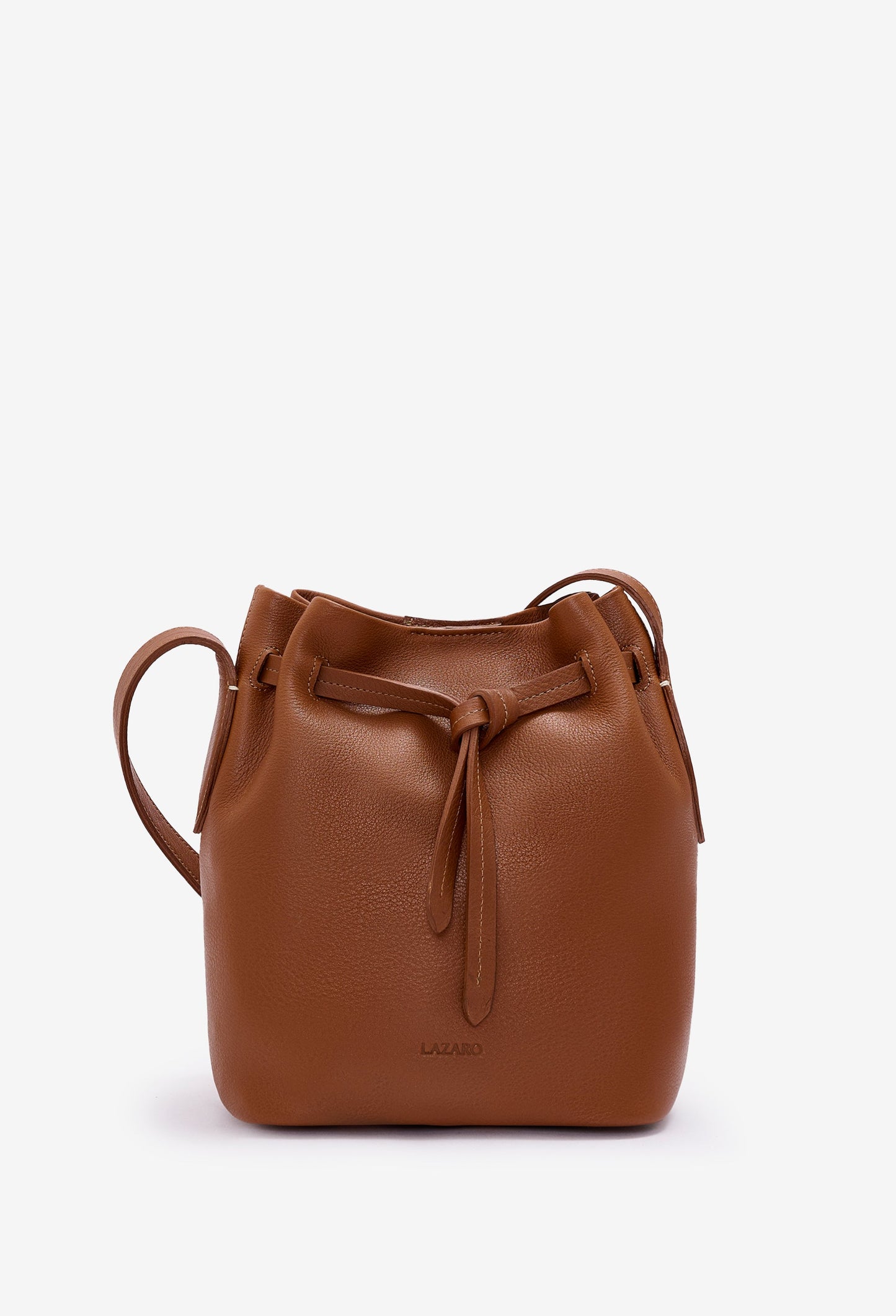 Coya Small Leather Bucket Bag - Cognac