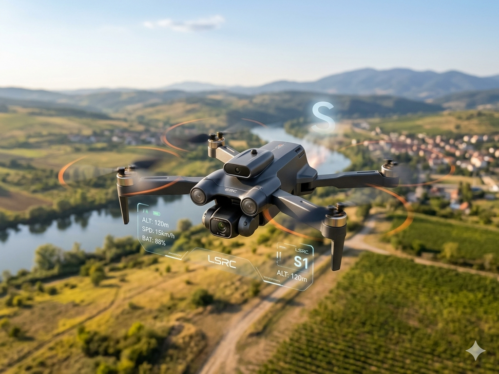 Drone Plegable S1S Max Cámara Dual 4K Motores Brushless con Estuche Rígido