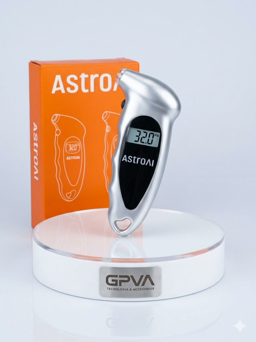 Medidor Digital de Presión de Neumáticos AstroAI 150 PSI – Auto y Moto