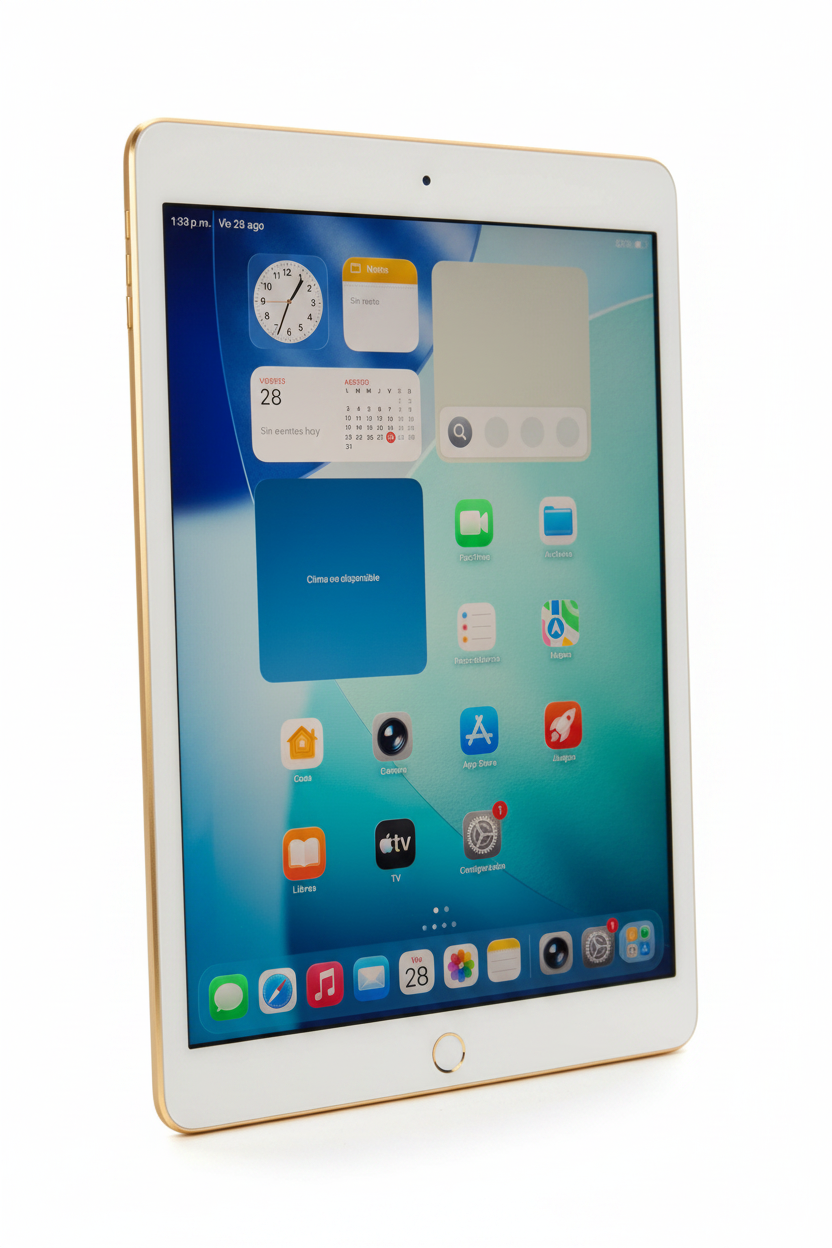iPad 8ª Gen Gold - Ángulo 3/4