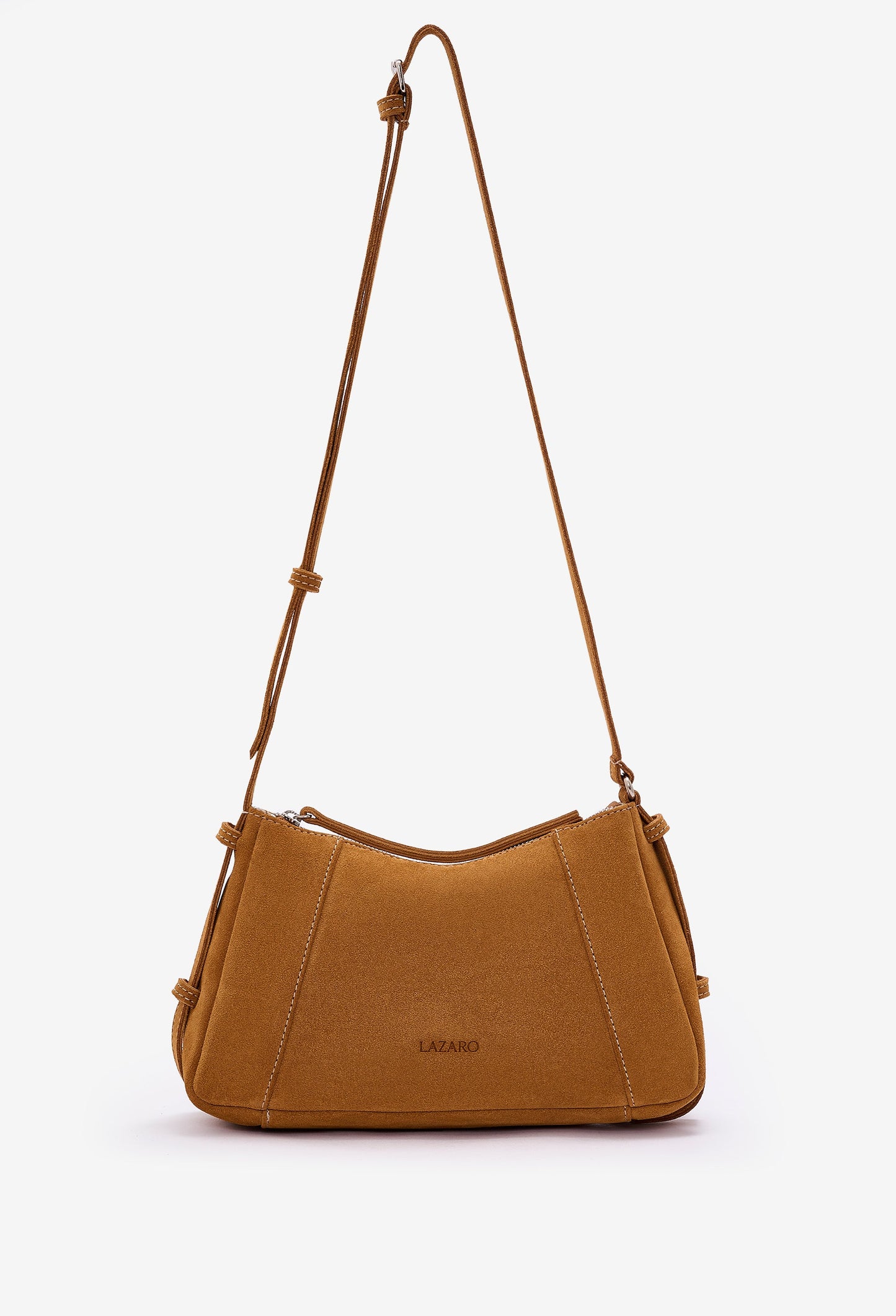 Nina Baguette Bag - Caramel Suede
