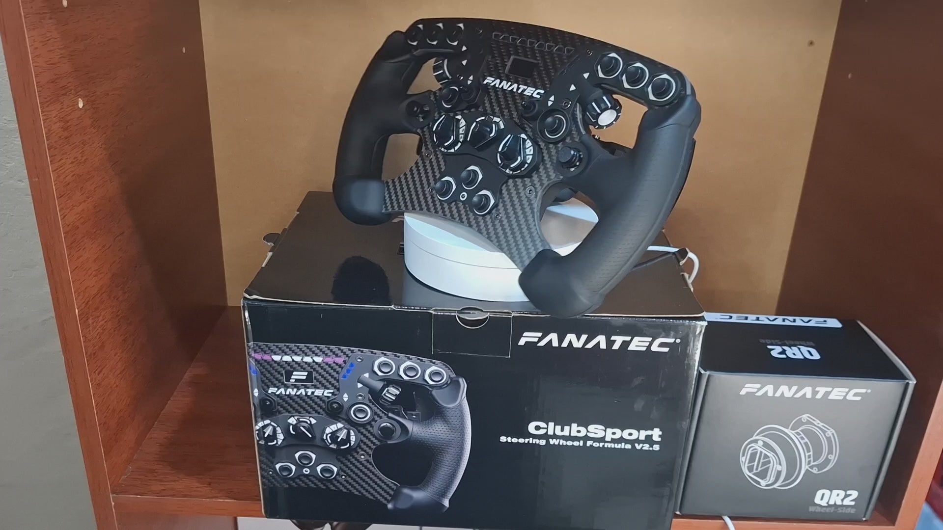 Fanatec ClubSport Volante Formula V2.5 con QR2 Wheel-Side Simulador de Carreras