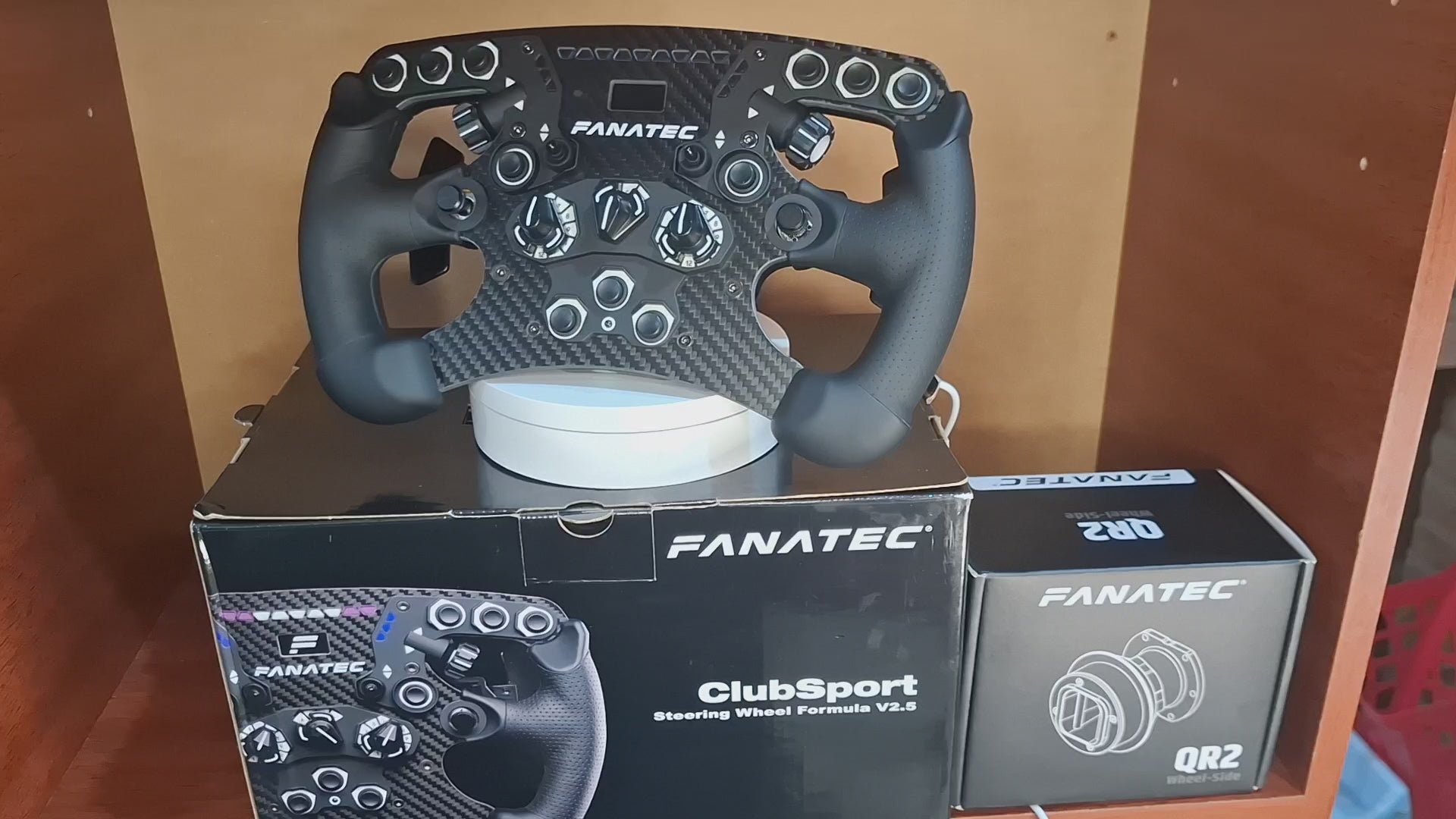 Fanatec ClubSport Volante Formula V2.5 con QR2 Wheel-Side Simulador de Carreras