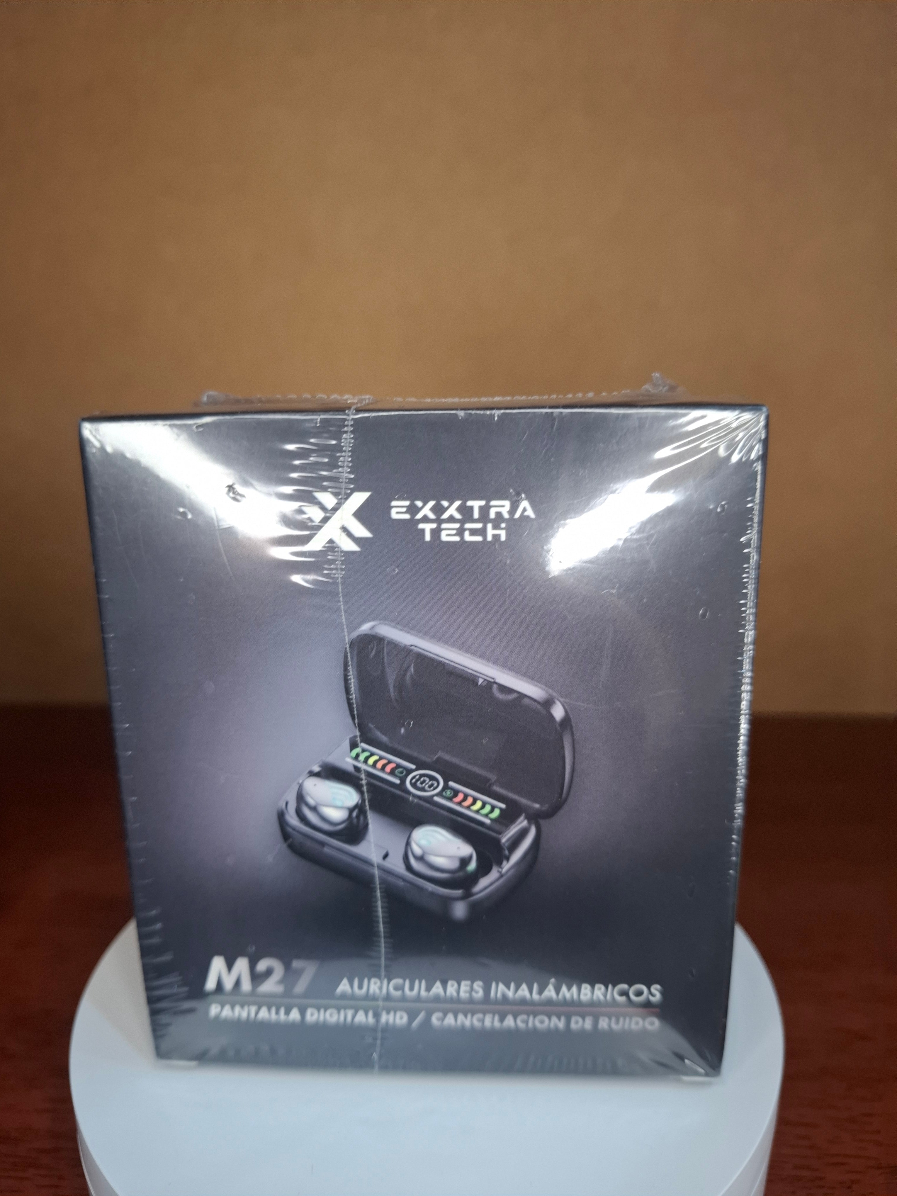 Auriculares Inalámbricos Exxtra Tech M27 Bluetooth Cancelación de Ruido Pantalla HD