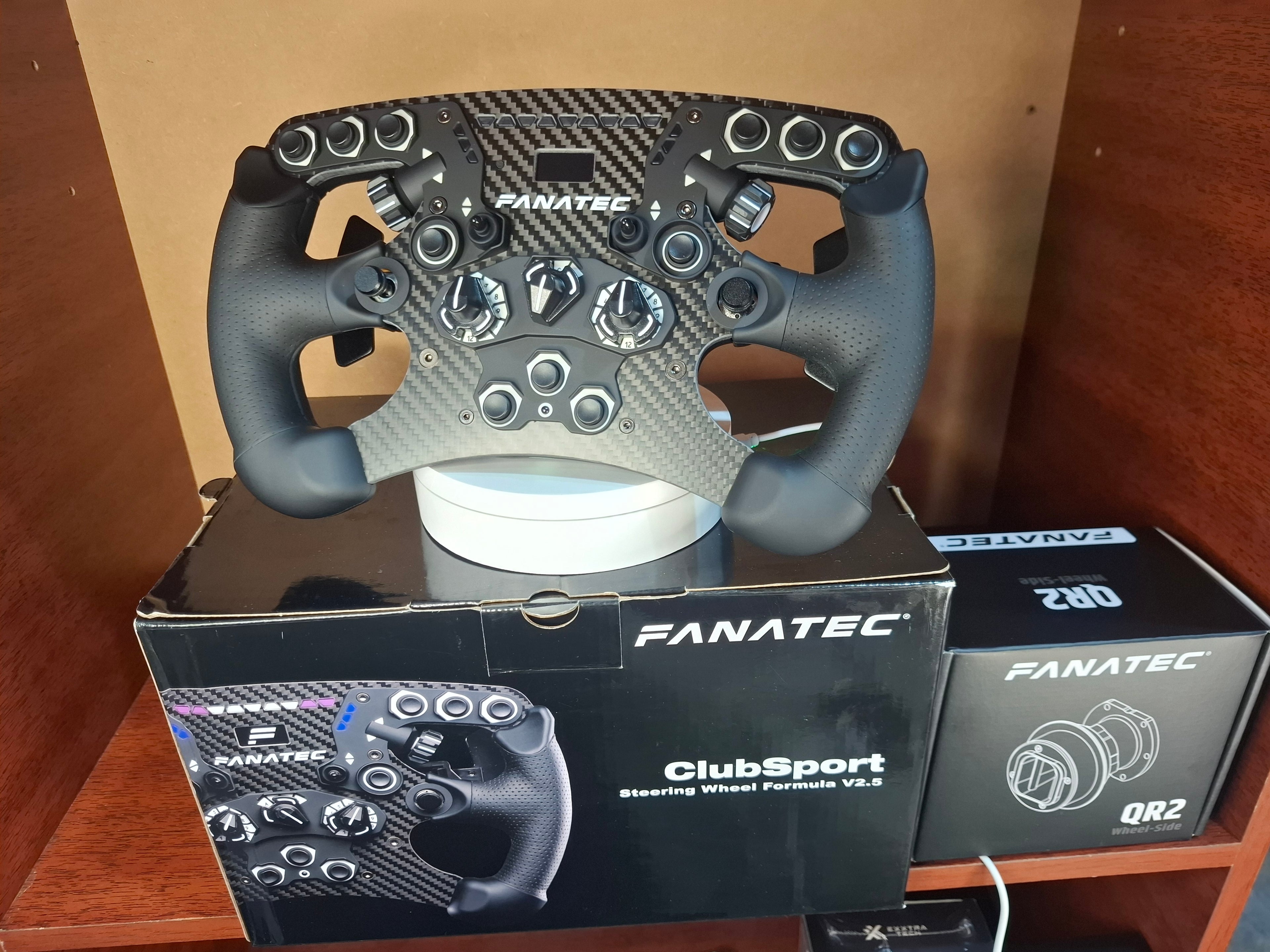 Fanatec ClubSport Volante Formula V2.5 con QR2 Wheel-Side Simulador de Carreras