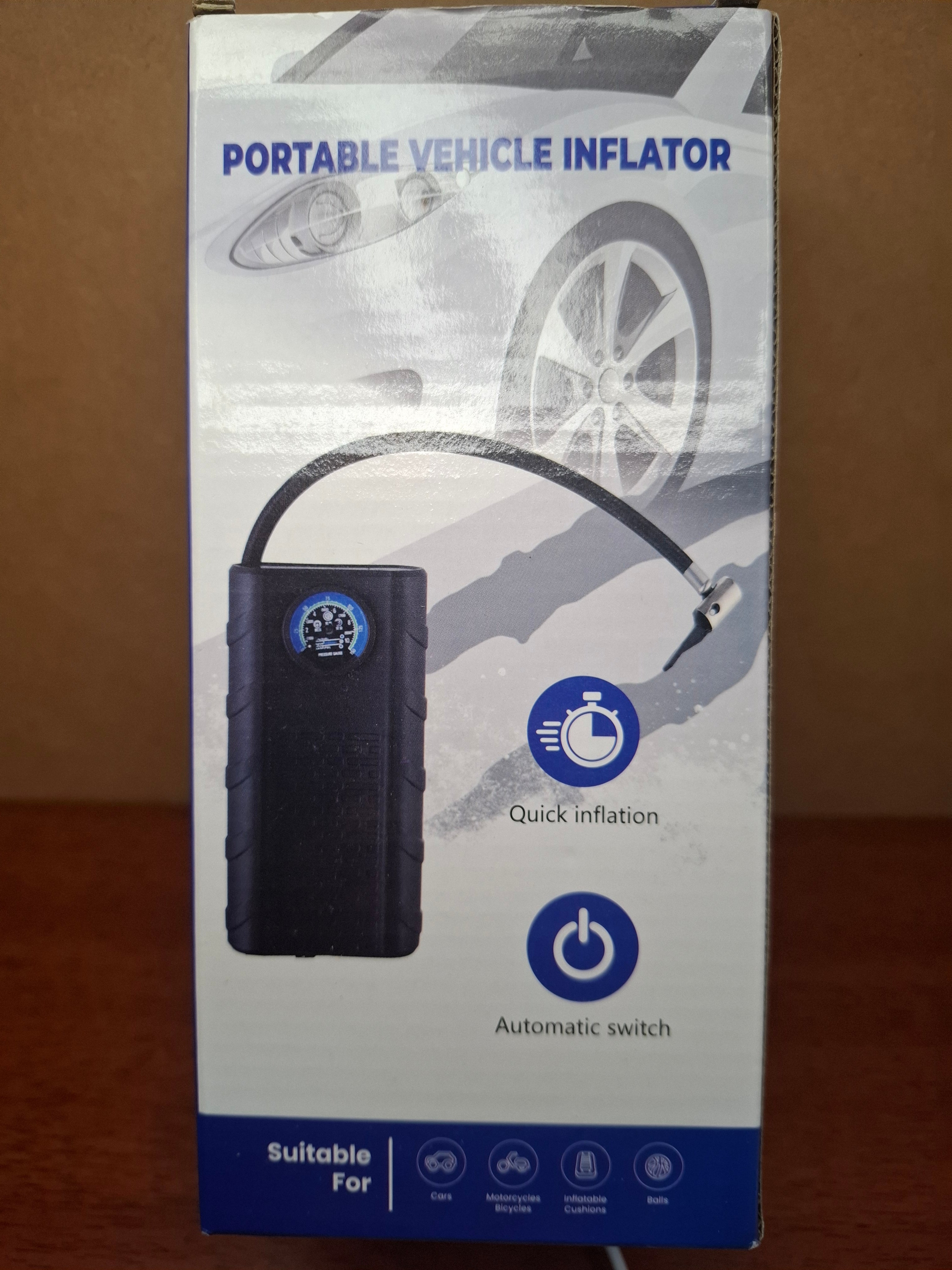 Compresor Inflador De Neumáticos Portátil Auto