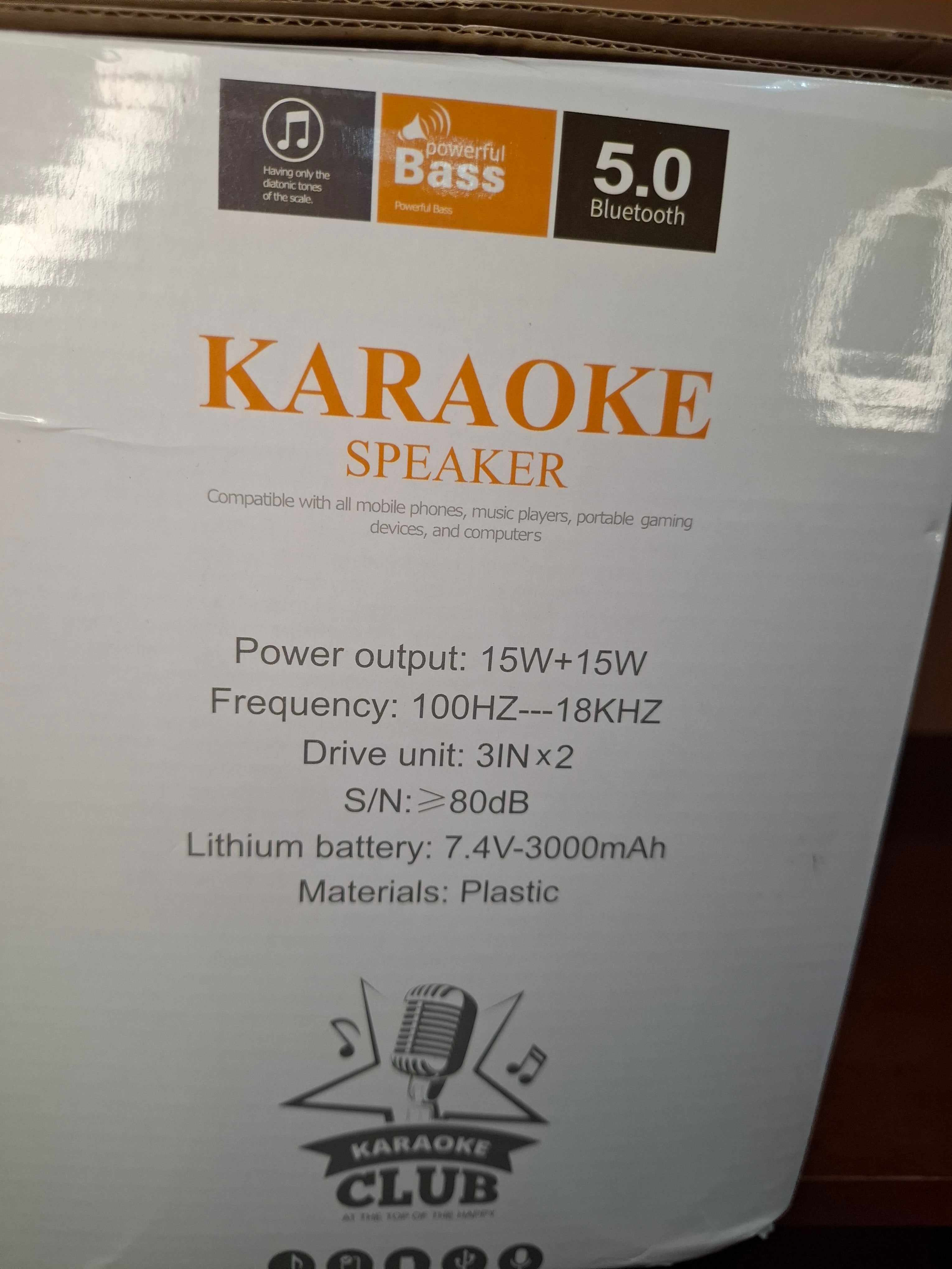 Sistema de Audio y Karaoke ST-2025 Kit Completo Dorado con Micrófonos