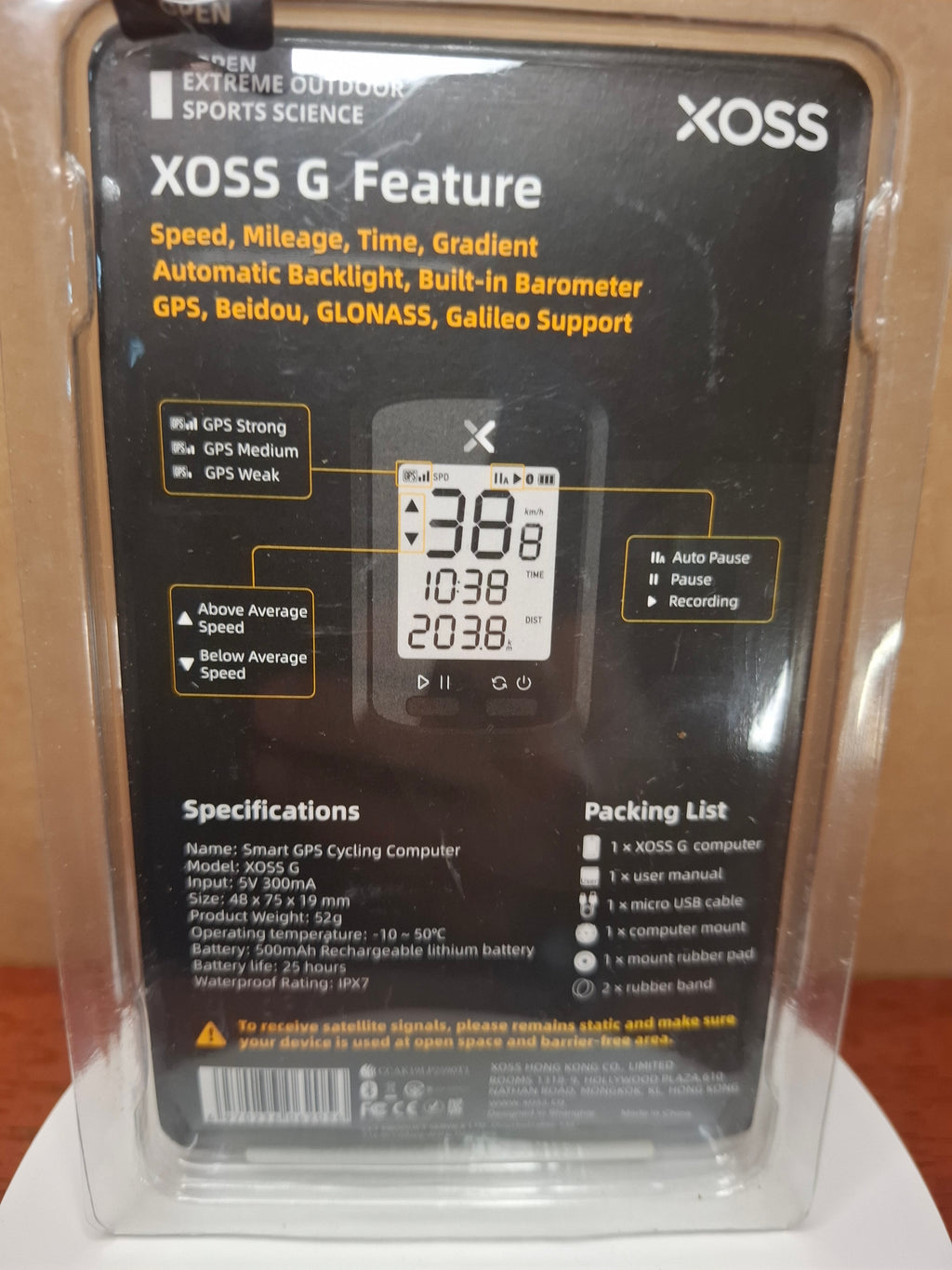 Computadora GPS para Bicicleta Inalámbrica con Pantalla LCD -Velocidad, Distancia, Altitud y Cadencia