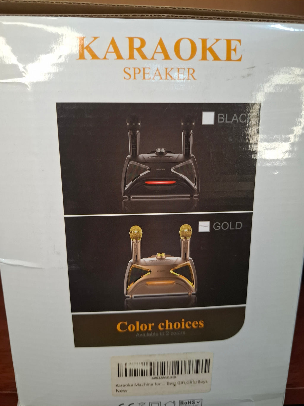 Sistema de Audio y Karaoke ST-2025 Kit Completo Dorado con Micrófonos