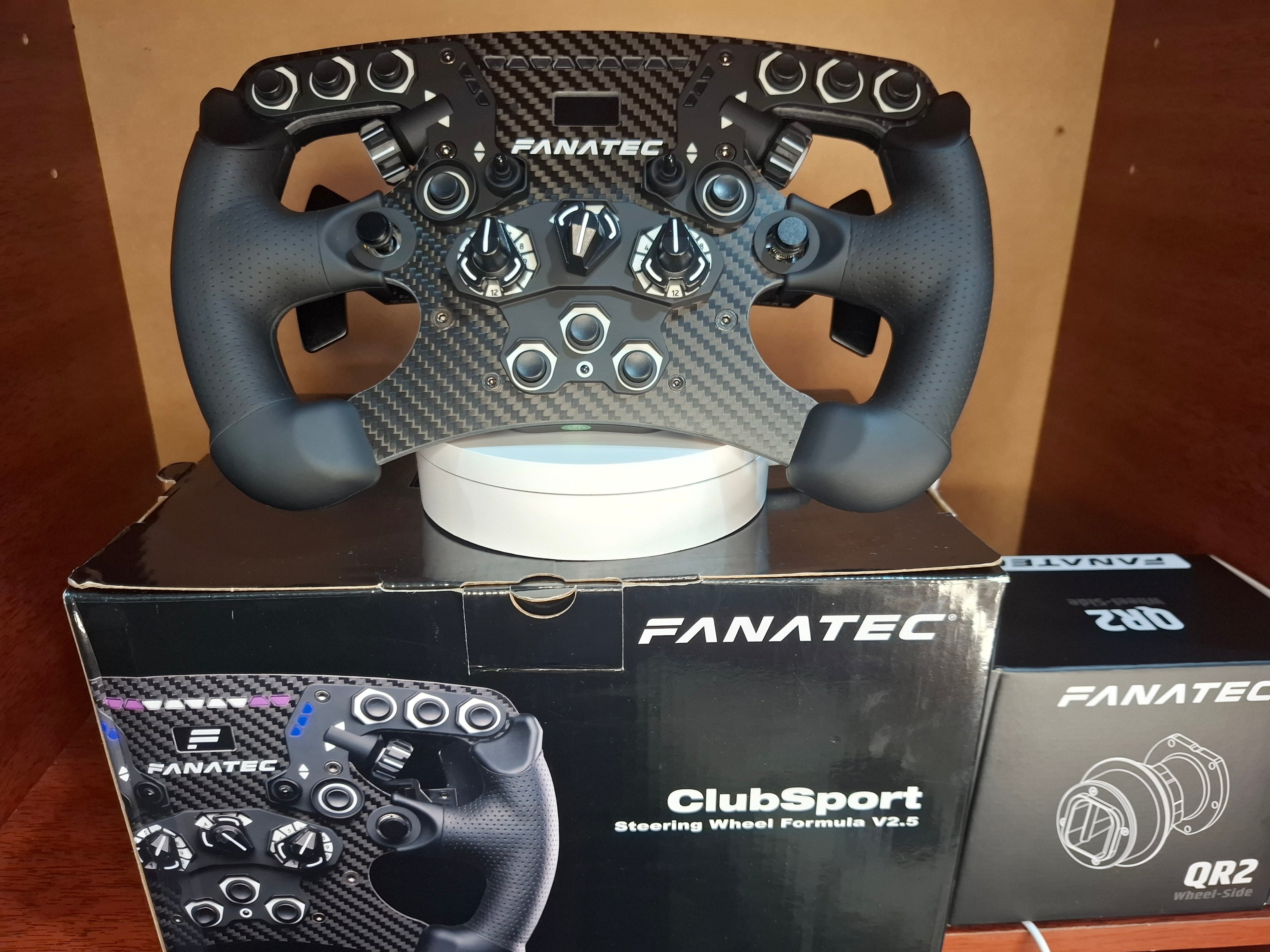 Fanatec ClubSport Volante Formula V2.5 con QR2 Wheel-Side Simulador de Carreras
