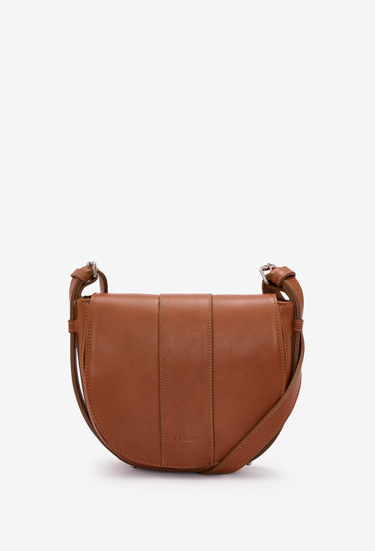 Sisa Leather Saddle Bag - Cognac