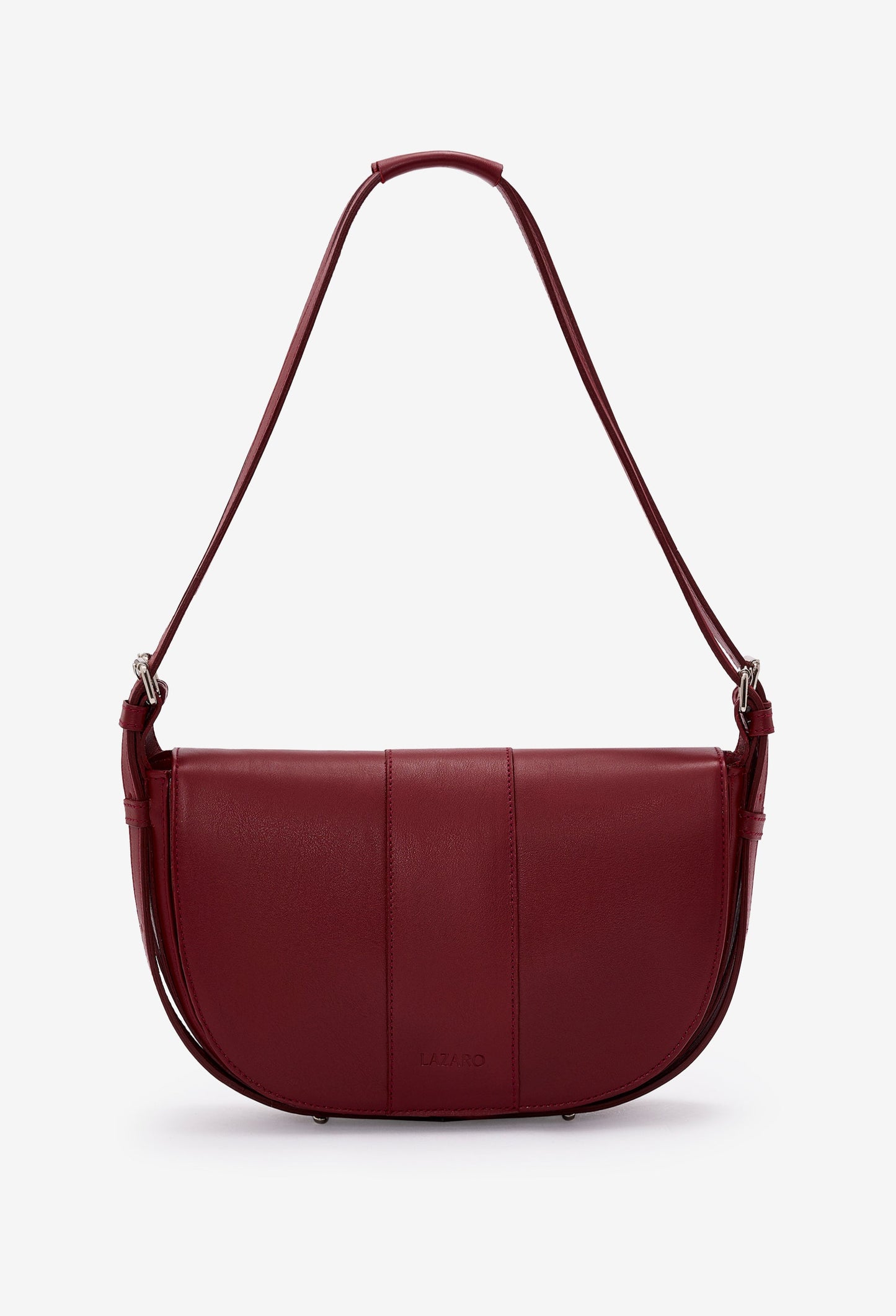 Sisa Leather Shoulder Bag - Burgundy