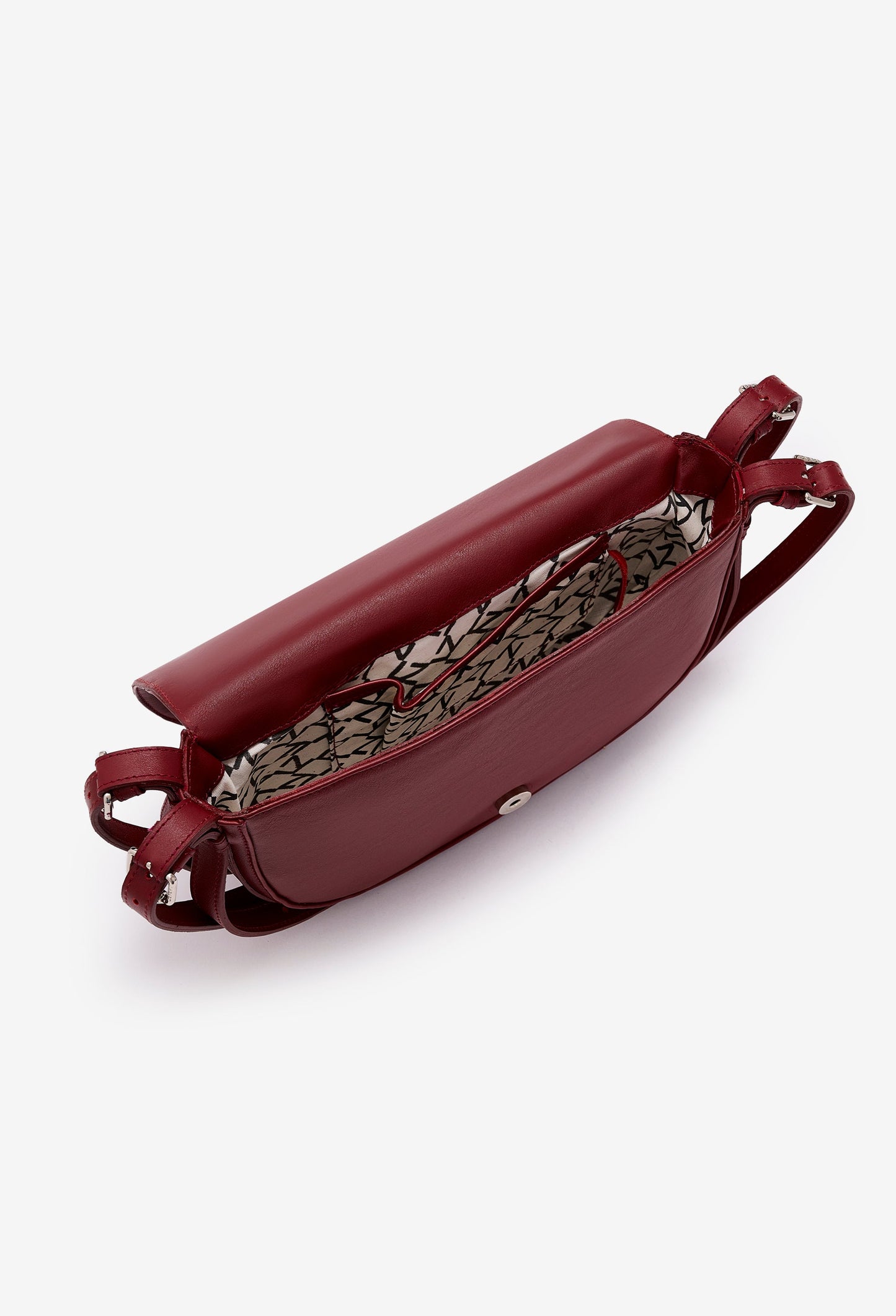 Sisa Leather Shoulder Bag - Burgundy