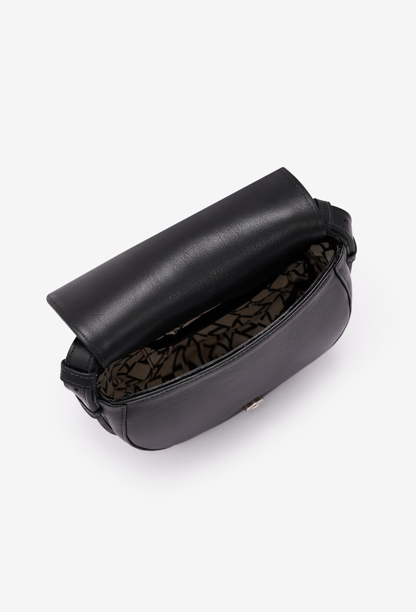 Sisa Leather Saddle Bag - Brown Suede