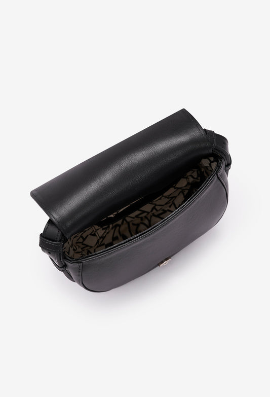 Sisa Leather Saddle Bag - Brown Suede