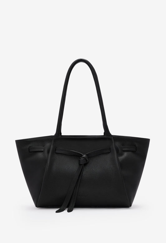 Warmi Large Carryall Leather Bag - Black