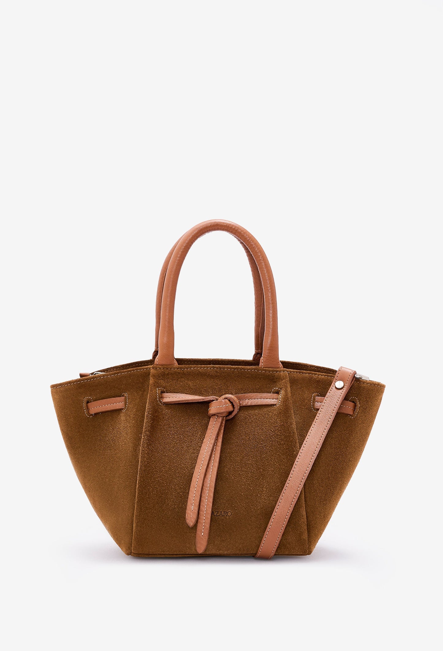 Warmi Carryall Leather Bag - Tan Suede
